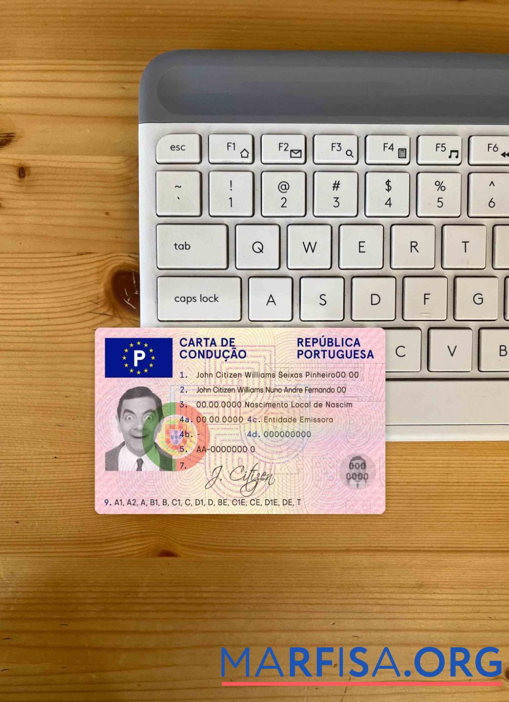 Printable Portugal DL photolook download for verification